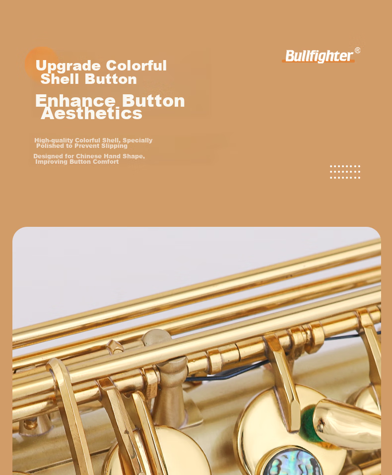 Bullfighter Saxes Instrument, Bass E-Flat Tuning, Double Reed Band, Professional Performance, Grading Exam, Universal Use 7