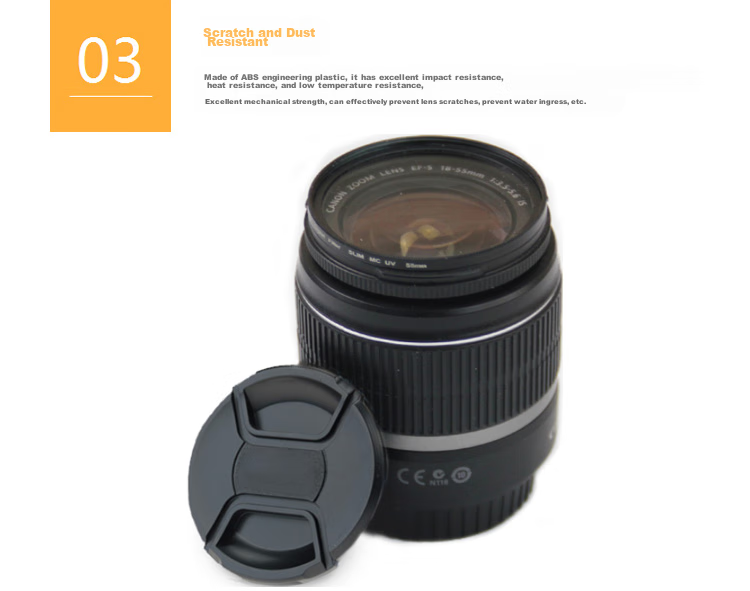 Earlymen 67mm Nikon Lens Cap Protective Cover, Compatible with Nikon D5600/D7200/D7500 Kit 18-140mm Lens, Anti-Dust And Anti-Collision Camera Accessory Lens Cap 4