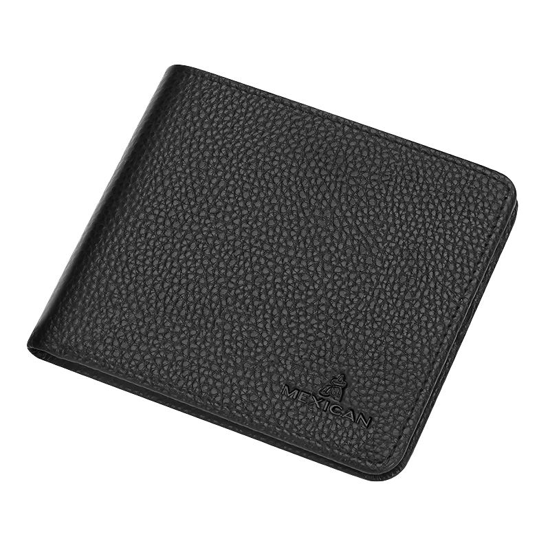 MEXICAN Genuine Top-Grain Leather Business Wallet for Men, Fashionable Short Wallet with Multiple Card Slots, Horizontal Design, Birthday Gift for Me