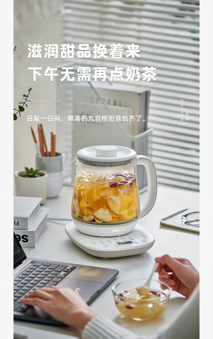 Bear Decoction Pot, Chinese Herbal Medicine Pot, Automatic Electric Sand Pot for Decocting, 4L Large Capacity JYH-S40D1, Double Decoctio 6