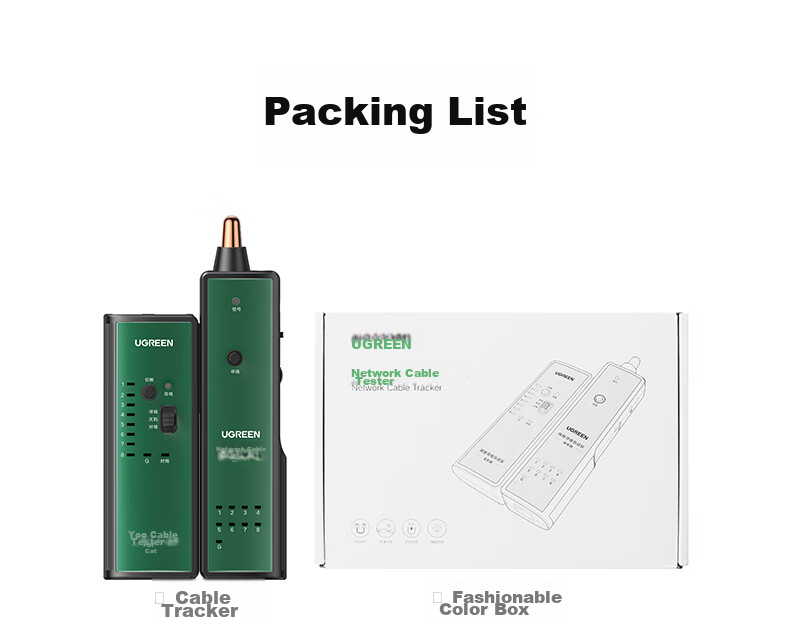 UGREEN Network Cable Tester, Multifunctional Network/phone Cable Tester, Computer Network RJ45 Telephone Line Engineering/home Intelligent Signal Detection Continuity Tester 24