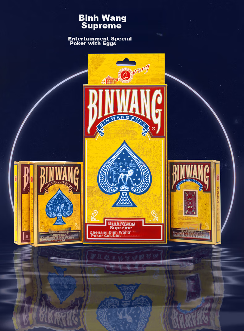 Binwang Guandan Special Playing Cards, Imported Black Core Paper, Durable Premium Playing Cards for Table Games, 10 Decks in Red, 2032 1