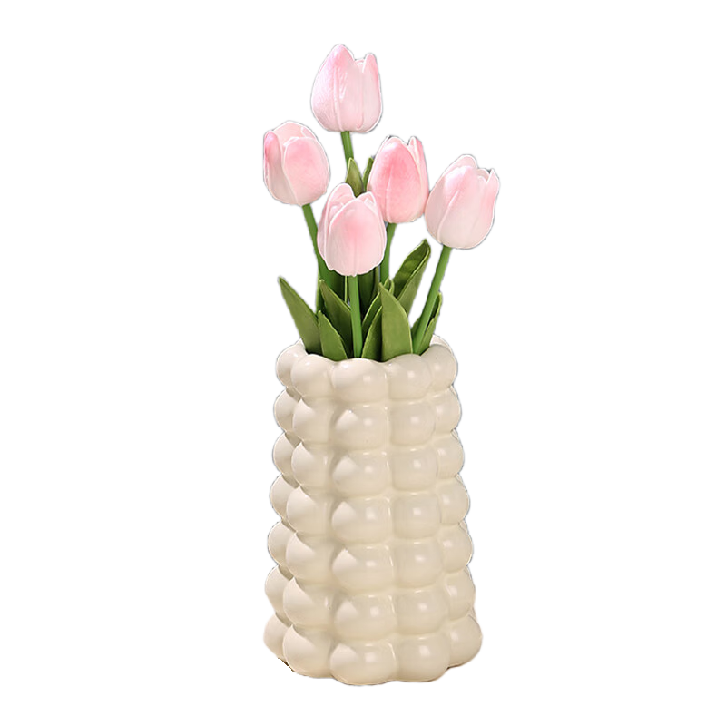 Fanye Home Electroplated Ceramic Vase Luxury Dining Table Ornament Living Room Hydroponic Dry and Fresh Flower Arrangement Decoration
