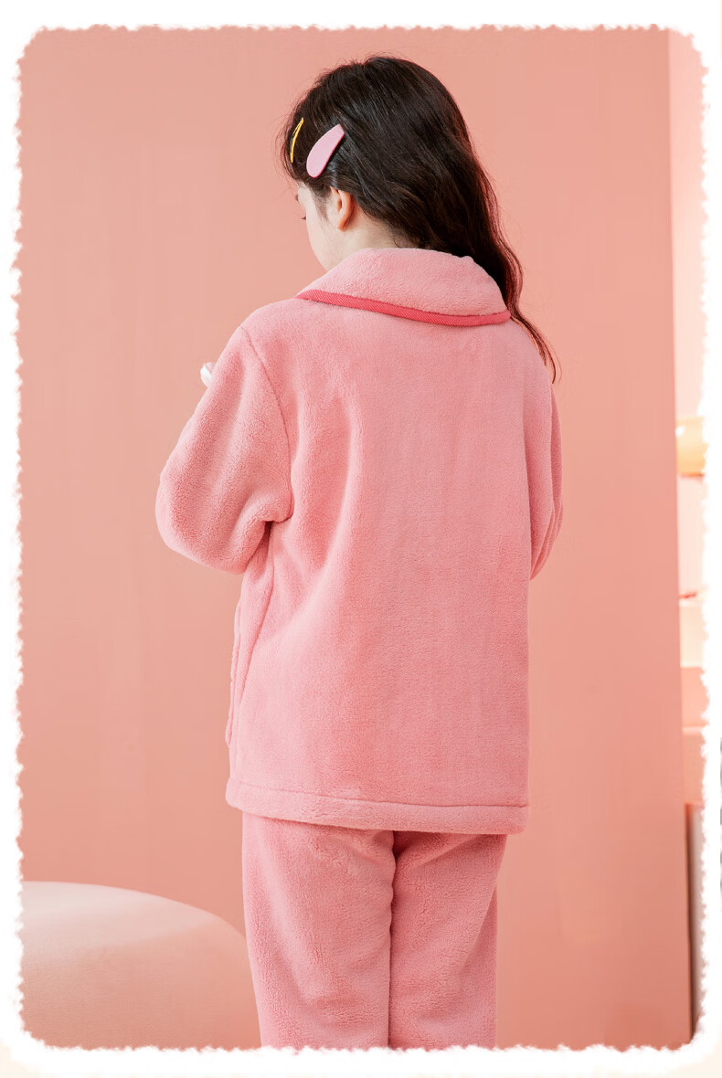 Fenteng Children's Pajamas for Boys, Anti-Static, Thickened Double-Sided Fleece, Warm, Big Kids' Loungewear Q9FJ257940359 39