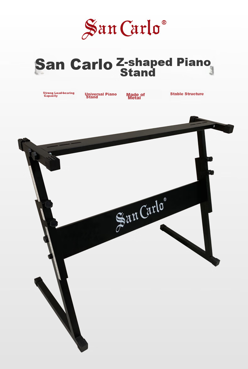 San Carlo Adjustable Height Portable Universal 61-Key Electronic Keyboard Z-Type Stand Gift Set 1
