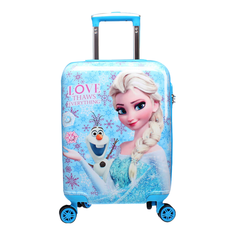 Mesuca X Disney Frozen Children's Luggage, 18-Inch with Lock, Travel Suitcase for Girls, Single-Sided Cartoon Desig