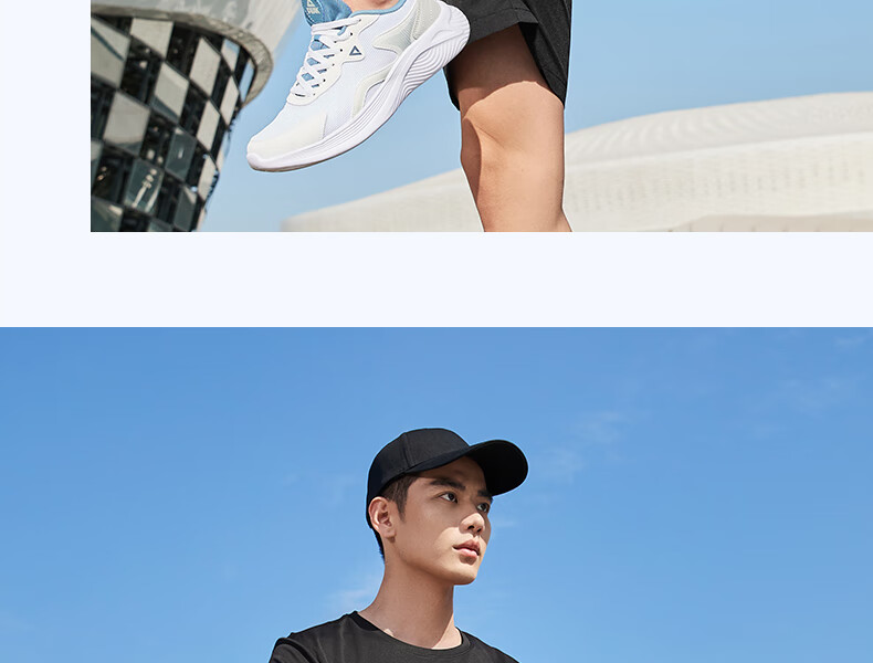 PEAK Quick-Dry Sports Set for Men, Summer Running Casual Badminton Outfit, Breathable Two-Piece Short-Sleeve Shorts for Men DF152001 11