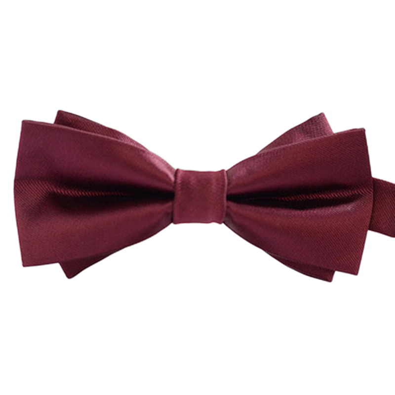 GLO-STORY Gift Box Set, Men's Bow Tie, Groom's Formal Wear for Wedding, British Style Butterfly Knot MLD824065, Wine Red - Double Bow