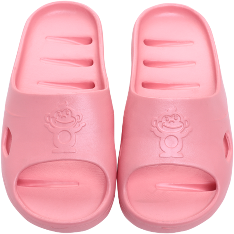 BAIHOU Side-Spouting Bathroom Slippers for Men, Women And Children, Breathable Summer Home Use Parent-Child Fish Catching Slippers, Sweet Pink 24-25