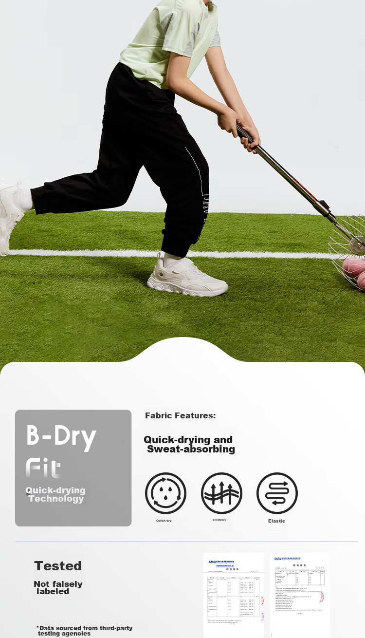 BALABALA Boys' Clothing, Children's Summer Thin Pants, Quick-Dry Sports Trousers for Older Kids, Casual Long Pants, Mosquito-Repellent Pants for Teenagers 3