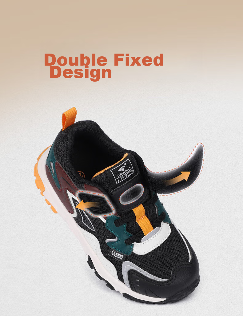 DR·KONG Toddler Shoes Sneakers Autumn Season Boys And Girls Baby Shoes Breathable Casual Children's Shoes B14243W018 Gray/Khaki 27 10