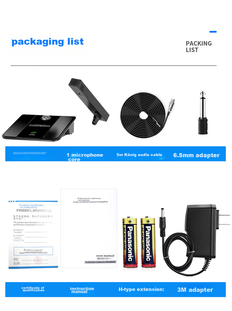 SAST Ok-31 Four-In Wireless Gooseneck Microphone, Conference Engineering Portable Receiver, Large-Scale Event Public Address System, Professional Adjustable Frequency Capacitor Microphone, Black 17