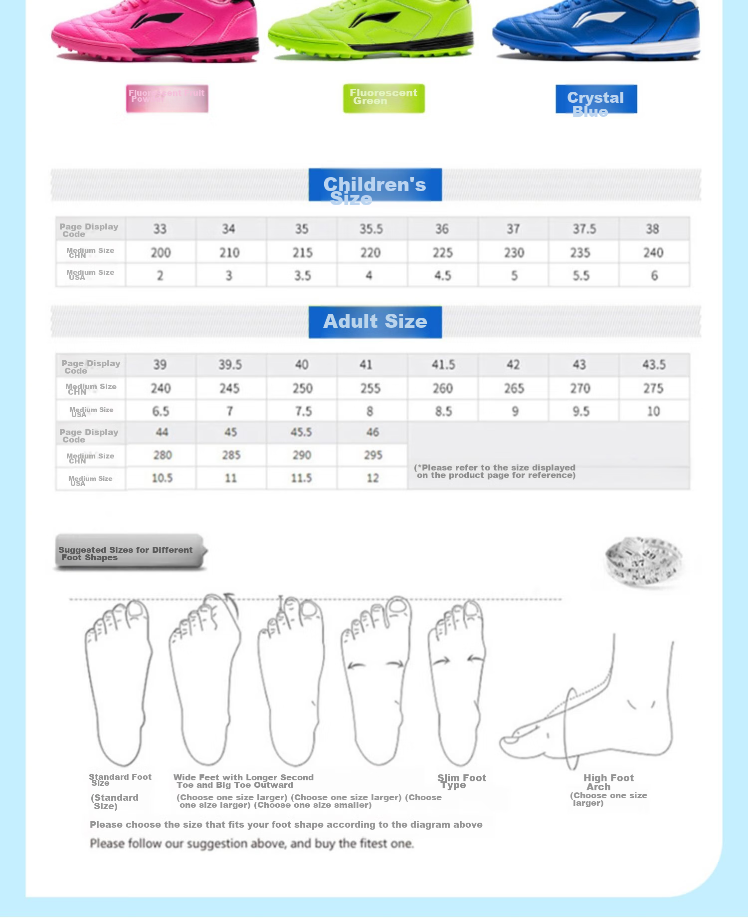 Li-Ning Soccer Shoes, TF Turf Cleats, for Men, Women, Adults, Children, Teenagers, Professional Training Shoes, Middle School Entrance Exam, Summer Breathable Cleats 17