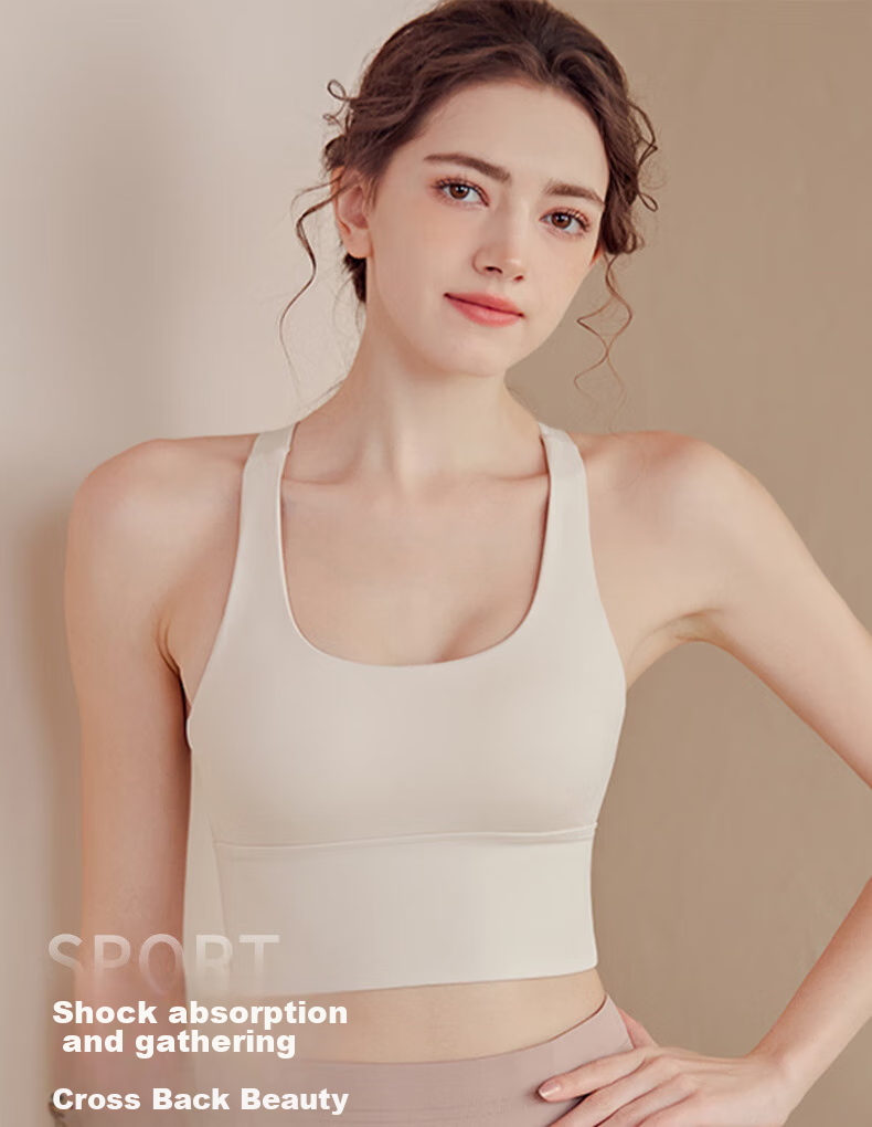 XUEXIMAN Sports Bra for Women, Beautiful Back Design, High-Impact Crossback, Anti-Shock, Push-Up, Anti-Sagging, Fitness Vest, Yoga Bra 1