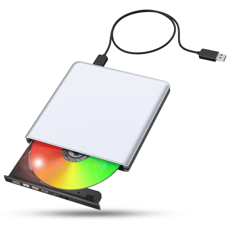 Elei USB3.0 External Blu-Ray Burner Optical Drive, High-Speed External Portable DVD Burner, Supports 3D Blu-Ray 50GB/100GB Playback, BD-RE External Optical Drive