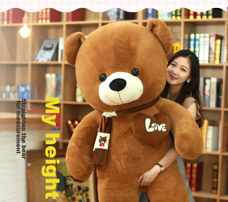 Hushixiaobao, Bear Plush Toy Gift for Teacher's Birthday, Present for Female Friends And Sisters, Large Teddy Bear Doll, Hugging Bear for Sleeping 4