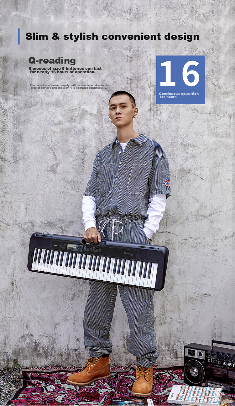 CASIO Electronic Keyboard CTS300, Portable And Stylish for Children And Adults, Entertainment And Learning, 61 Keys, Standalone Model 7