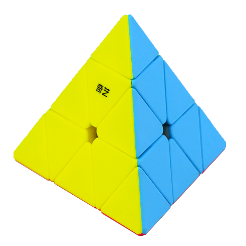Qiyi Pyramid Three-Layer Magic Cube, Irregular 3x3 Competition Cube for Boys And Children, Smooth Toy, Colorful