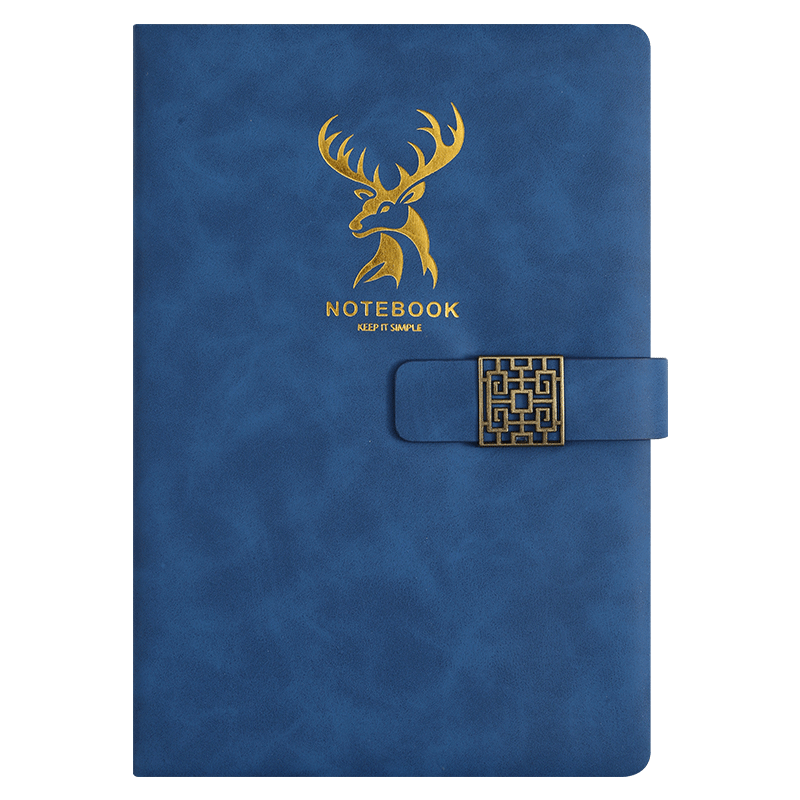 Faramon Notebook A5 Leather Cover Thickened Journal, Business Simple Office Meeting Record Book, Stationery Customization, B5 Dock Blue