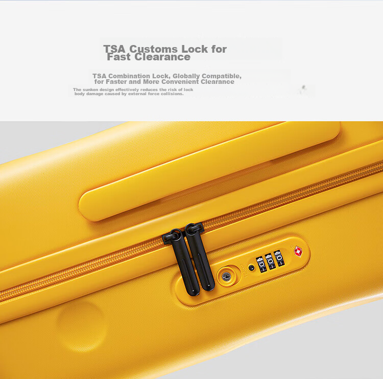 KALA·Y Cheese Luggage, 24-Inch Pure PC, Large Capacity Suitcase for Students Living in Dormitories, Stylish Trolley Case for Men And Wome 9