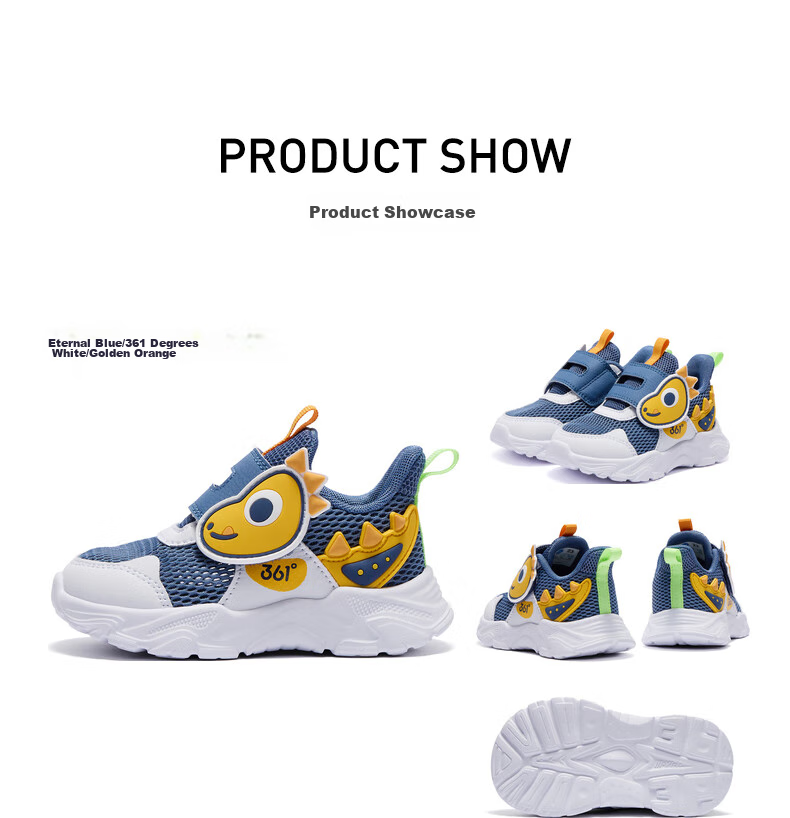 361° Children's Shoes, Toddler Walking Shoes for Spring, Boys And Girls Aged 1-3, Cartoon Baby Shoes, Black, Size 23 46