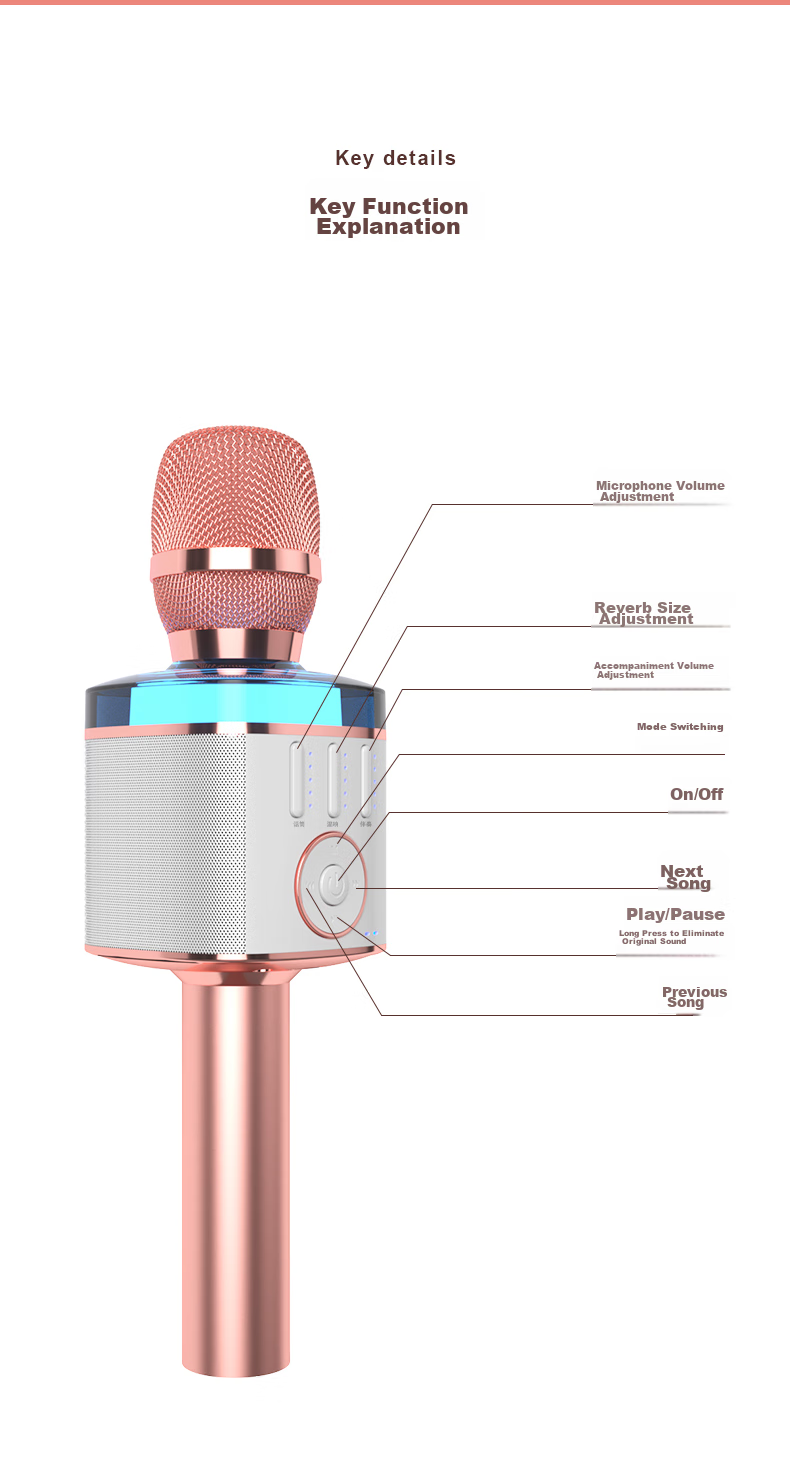 Hifier Wireless Bluetooth Microphone Speaker All-In Mobile Ai Voice Tuning Home KTV Indoor Outdoor Karaoke Live Streaming Host Portable Microphone Long Battery Life Live Streaming Device X9 16