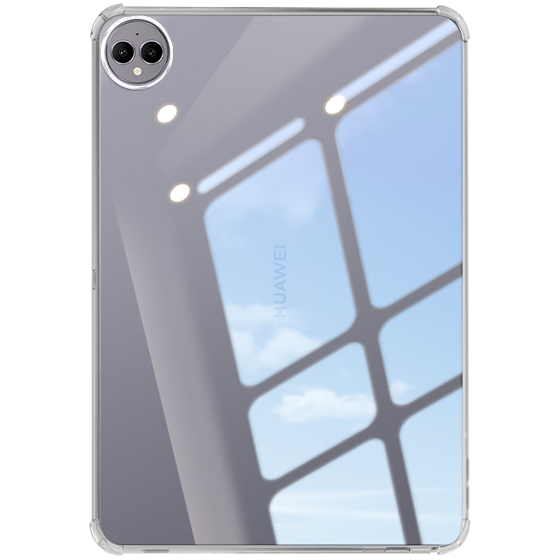 Freeson Protective Case for Huawei MatePad Pro, 12.2-Inch 2024/2025 Model Tablet, Full Coverage Shockproof Crystal Clear TPU Soft Shell with Air Cushion Corners And Anti-Collision Design, Transparent