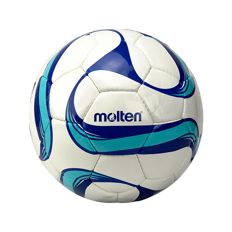 Molten Soccer Ball Size 4 Hand-Stitched Training And Match Ball, PVC Material, F4F1700-WB Blue
