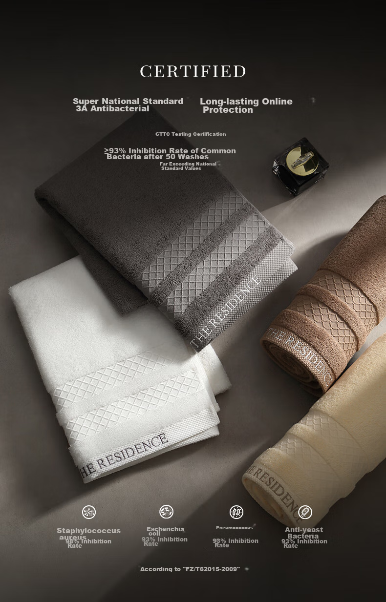 Canasin Antibacterial Bath Towel [First Class Series], 800g Thickened Quick-Drying Soft Adult Large Bath Towel, Brown, Sports 7
