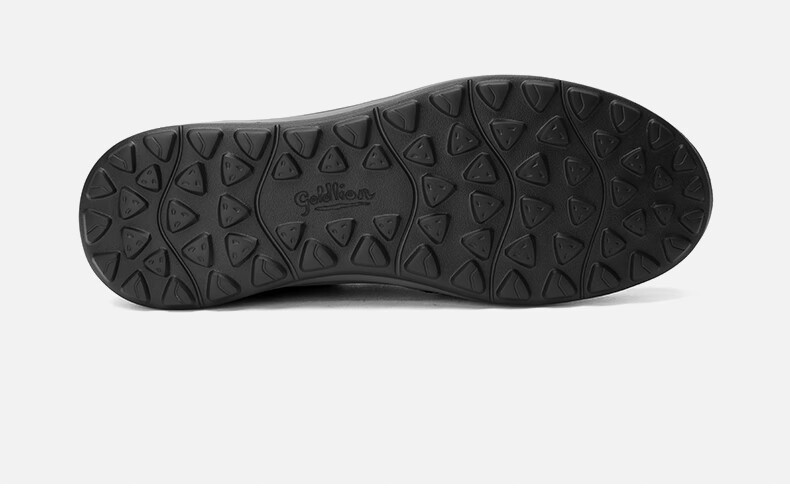 Goldlion Men's Business Casual Leather Shoes, Lightweight Comfortable Slip-On Loafers G527320280AAB, Black, Size 42 16