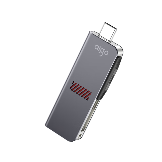 Aigo 64GB Type-C USB3.2 Dual Interface Flash Drive U357 for Phones And Computers, Read Speed 440MB/s, Business Office Multifunctional Thumb Drive