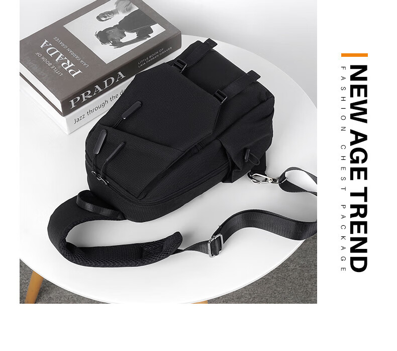 JEVI Casual Men's Chest Bag, Simple Shoulder Crossbody Bag, Multifunctional Trendy Messenger Bag, Small Pouch, Fashionable Male Bag 5
