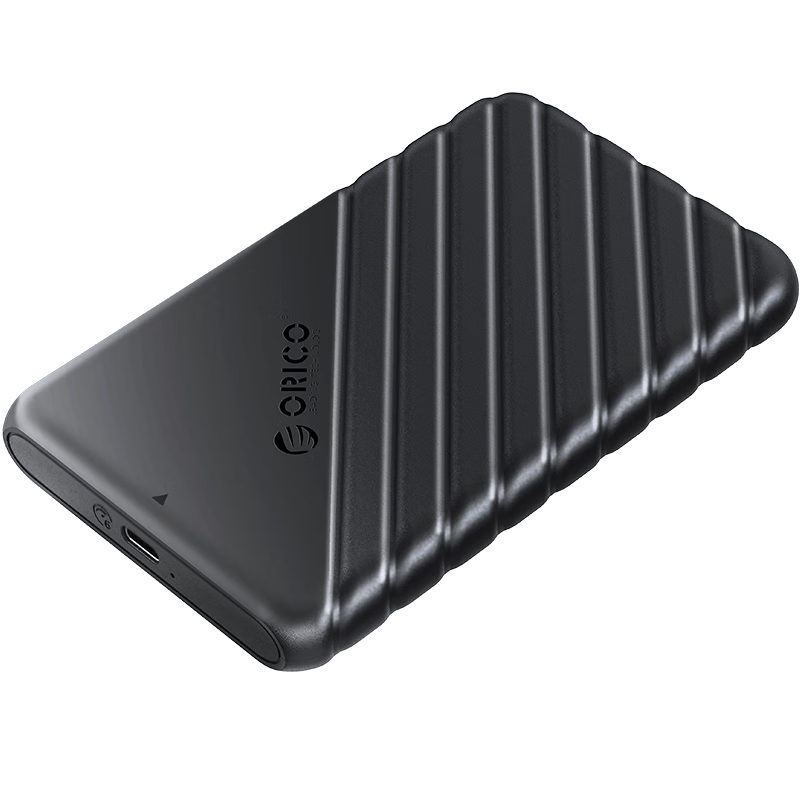 ORICO Type-C External Hard Drive Enclosure, 2.5-Inch USB3.1 SATA Interface, Compatible with Desktop And Laptop, for SSD And Mechanical HDD, Black 25PW1