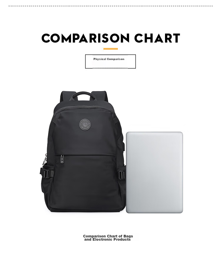 Goldlion Business Backpack, Outdoor Travel Backpack for Men, Laptop Bag, Fashionable Schoolbag, Birthday Gift 20
