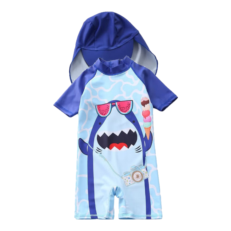 Yuke Children's One-Piece Swimsuit for Boys, Cute Swimwear for Toddlers And Young Boys, Baby Boy Swimming Costume
