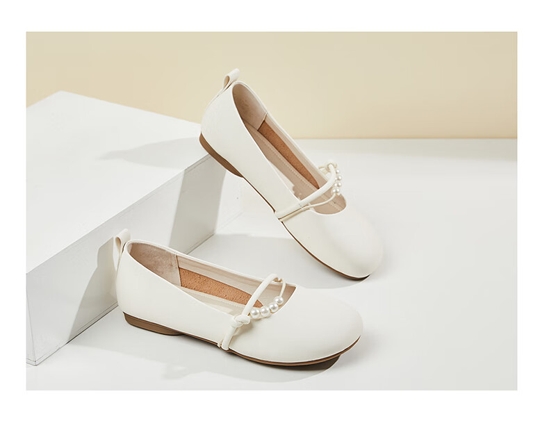 DAPHNE Gentle Fairy-Style Flats for Women, Soft Sole Mary Jane Shoes, Evening Shoes for Women 4623101127 Beige 34 12