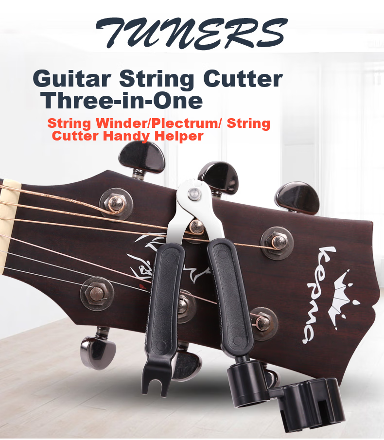 Maneryuepu Guitar String Changing Tool, String Cutter Pliers, Folk Acoustic Guitar String Changing Tool, String Puller, String Winder, Guitar Accessories 2