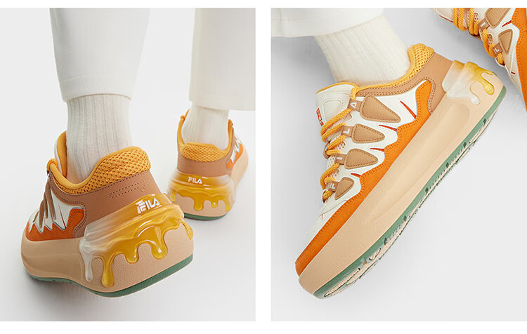 FILA Official Women's CARROT Modern Sneakers Thick Sole Height Increasing Sports Shoes 22