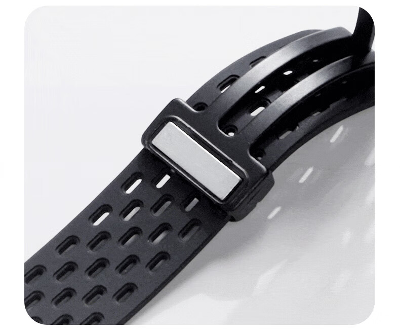 Mashi Compatible Apple Watch Band, Silicone Perforated Hollow Design for Ultra 4/3/iWatch/S12/11/10/9/8/7/6/SE, Breathable Magnetic Strap for Autum 3