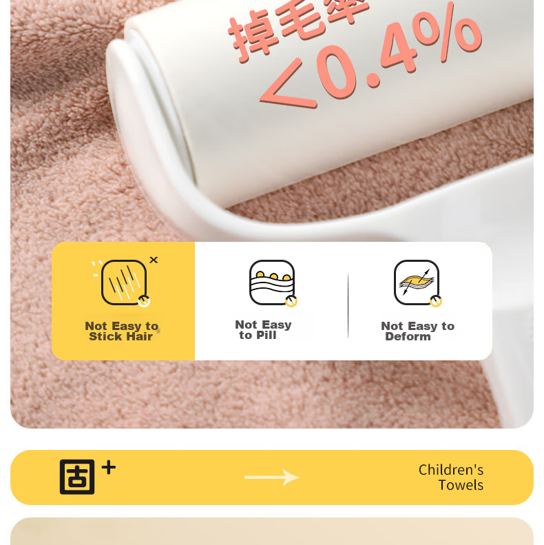 Grace Towels, Face Washing Class A Children's Towels, 4-Pack, Soft Absorbent Cartoon Children's Face Towels for Sports And Daily Use 17