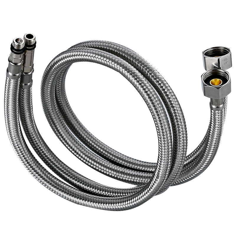 Larsd 100CM Hot And Cold Water Inlet Hose, Basin/kitchen Faucet Pointed Top Water Supply Flexible Hose Extended Water Pipe RG710A