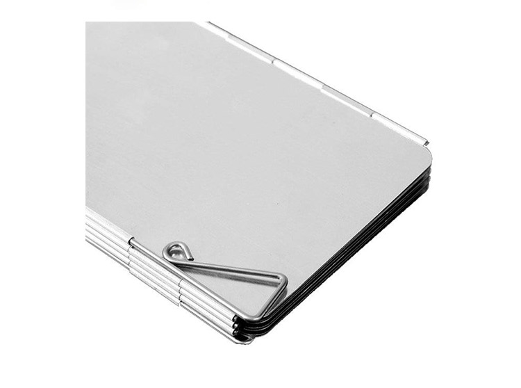 Lewang Outdoor Camping Stove Windshield, Foldable with Latch, Windproof Board for Portable Stoves, Picnic Windshield, 8 Pieces Per Pack 8