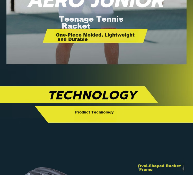 Babolat AERO JUNIOR Series Children's Intermediate Beginner All-In Tennis Racket, 25-Inch And 26-Inch Tennis Racket 2