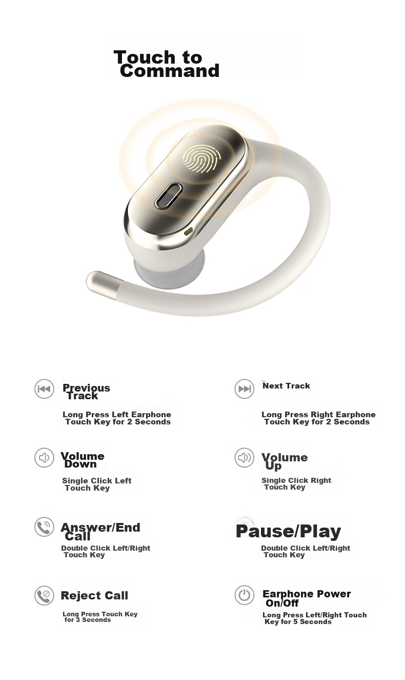 Newmine Q11 [Acoustic Flagship], Bluetooth Earphones, Over-Ear Bone Conduction Concept, Open-Style Non-In, Sports Running, Calling, Noise Reduction, High-End Sound Quality, Suitable for Apple And Huawei, Black 9