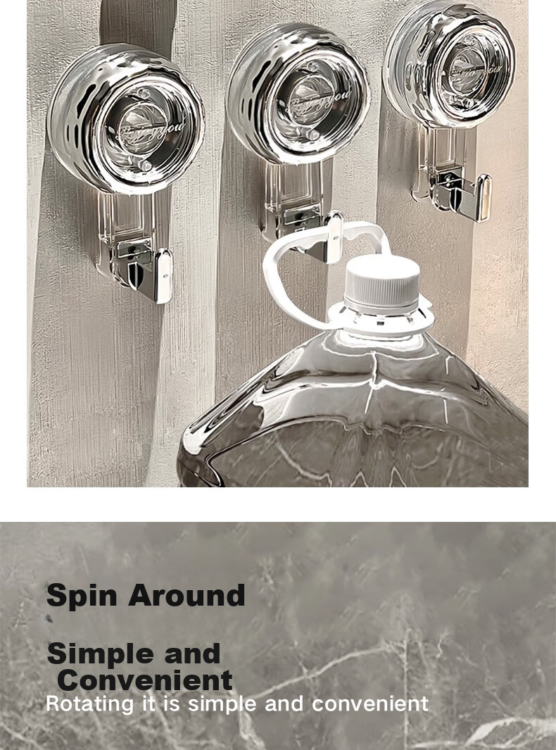 Bahainiao Suction Cup Hook, No Drilling Required, Strong Vacuum-Activated, Traceless Hook, for Kitchen, Bathroom, Shower Room, Wall, Door Back, Towel Adhesive Hook 3