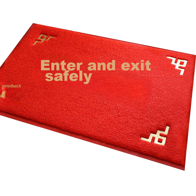 DIYIN Safe Entry And Exit Doormat, Inlaid with Yuan Bao, 50*70cm, Entrance Door Mat, Foot Mat for Doorway, Silk Loop Welcome Mat, Non-Slip Mat