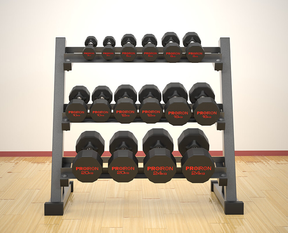 PROIRON Puli'ai Dumbbell Rack, Home Gym Rubber-Coated Steel Universal Dumbbell Rack 5