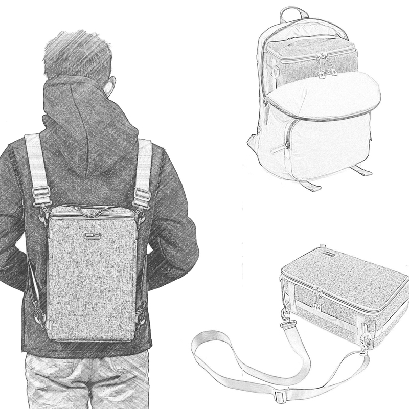 Statin BD1DX DSLR Camera Bag (Second Edition of The Three Big Men Model), Safe And Pressure-Resistant, Double Compartment, for 1DX/D5/5D with Handle 24