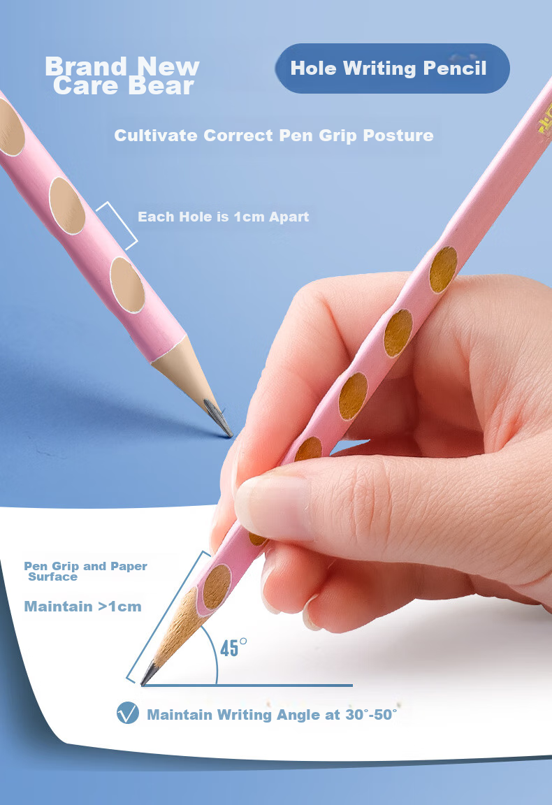 Licao Pencil for Primary School Students, Automatic Pencil with Eraser for Kindergarten Beginners, Elementary School Stationery, Everlasting Pencil, No Need to Sharpen, 3 Pieces 3