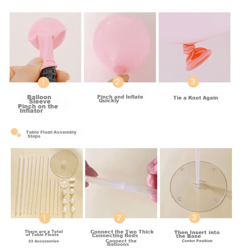 Duomeiyi Birthday Decoration Balloons, Scene Setup for Baby Girls' First Birthday, Children's Happy Birthday Balloon Cake Decorations 9